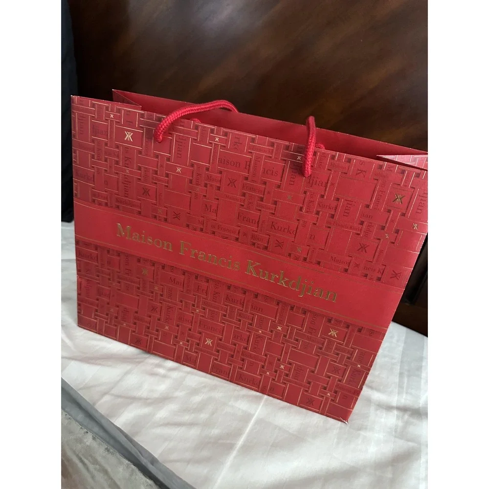 Maison Francis Kurkdjian Red Paper Shopping Gift Bag Medium Rope‎ Handles